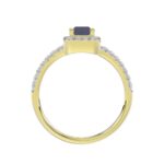18K YELLOW GOLD 1/2CT ROUND/ONYX DIAMOND LADIES RING(COLOR STONE ONYX DIAMOND 4 1/2CT) - Image 3