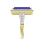 18K YELLOW GOLD 1/2CT ROUND/ONYX DIAMOND LADIES RING(COLOR STONE ONYX DIAMOND 4 1/2CT) - Image 4