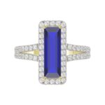 18K YELLOW GOLD 1/2CT ROUND/ONYX DIAMOND LADIES RING(COLOR STONE ONYX DIAMOND 4 1/2CT) - Image 5