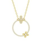 18K YELLOW GOLD 1/3CT ROUND DIAMOND LADIES PENDANT WITH CHAIN