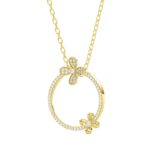 18K YELLOW GOLD 1/3CT ROUND DIAMOND LADIES PENDANT WITH CHAIN - Image 2