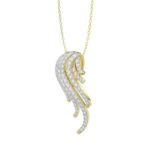 18K YELLOW GOLD 3/4CT ROUND DIAMOND LADIES PENDANT WITH CHAIN - Image 3