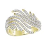 18K YELLOW GOLD 3/4CT ROUND DIAMOND LADIES RING