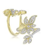 18K YELLOW GOLD 3/4CT ROUND DIAMOND LADIES RING
