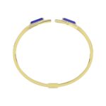 18K YELLOW GOLD 4 3/4CT ROUND/ONYX DIAMOND LADIES BANGLE(COLOR STONE ONYX DIAMOND 4CT) - Image 3