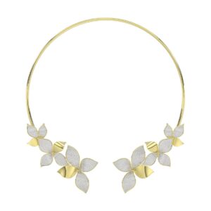 18K YELLOW GOLD 4 7/8CT ROUND DIAMOND LADIES NECKLACE