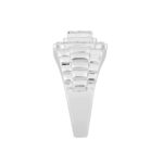 14K WHITE GOLD 3/4CT ROUND DIAMOND MEN'S RING - Image 3