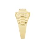 14K YELLOW GOLD 3/4CT ROUND DIAMOND MEN'S RING - Image 3