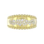 10K YELLOW GOLD 1/2CT ROUND DIAMOND LADIES RING