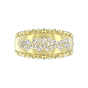 10K YELLOW GOLD 1/2CT ROUND DIAMOND LADIES RING
