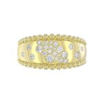 10K YELLOW GOLD 1/2CT ROUND DIAMOND LADIES RING