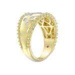 10K YELLOW GOLD 1/2CT ROUND DIAMOND LADIES RING - Image 3