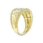 10K YELLOW GOLD 1/2CT ROUND DIAMOND LADIES RING - Image 3