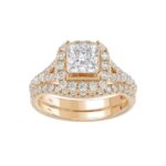 14K ROSE GOLD 1CT ROUND DIAMOND LADIES SEMI MOUNT BRIDAL SET(CENTER STONE MOUNT PRINCESS DIAMOND 1CT) - Image 3