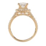 14K ROSE GOLD 1CT ROUND DIAMOND LADIES SEMI MOUNT BRIDAL SET(CENTER STONE MOUNT PRINCESS DIAMOND 1CT) - Image 4