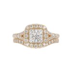 14K ROSE GOLD 1CT ROUND DIAMOND LADIES SEMI MOUNT BRIDAL SET(CENTER STONE MOUNT PRINCESS DIAMOND 1CT) - Image 6