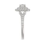 14K WHITE  GOLD 1CT ROUND DIAMOND LADIES RING - Image 5