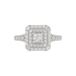 14K WHITE  GOLD 1CT ROUND DIAMOND LADIES RING - Image 6