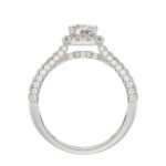 14K WHITE GOLD 1 1/2CT ROUND DIAMOND LADIES RING(CENTER STONE ROUND DIAMOND 7/8CT) - Image 4