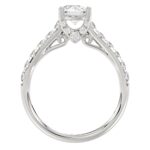 14K WHITE GOLD 1 1/2CT ROUND DIAMOND LADIES RING(CENTER STONE ROUND DIAMOND 7/8CT) - Image 4