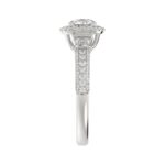 14K WHITE GOLD 1 1/2CT ROUND/BAGUETTE DIAMOND LADIES FASHION RING(CENTER STONE ROUND DIAMOND 7/8CT) - Image 5