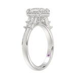 14K WHITE GOLD 1 1/2CT ROUND/PRINCESS DIAMOND LADIES RING( CENTER STONE PRINCESS DIAMOND 3/4 CT) - Image 2