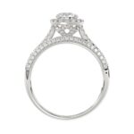 14K WHITE GOLD 1 1/3CT ROUND DIAMOND LADIES BRIDAL SET(CENTER STONE ROUND DIAMOND 3/4CT) - Image 2