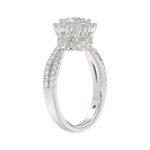 14K WHITE GOLD 1 1/3CT ROUND DIAMOND LADIES RING(CENTER STONE ROUND DIAMOND 3/4CT) - Image 2