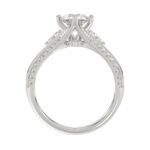 14K WHITE GOLD 1 1/3CT ROUND DIAMOND LADIES RING(CENTER STONE ROUND DIAMOND 7/8CT) - Image 4