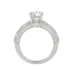 14K WHITE GOLD 1 1/3CT ROUND DIAMOND LADIES SEMI MOUNT RING(CENTER STONE MOUNT ROUND DIAMOND 2CT) - Image 5