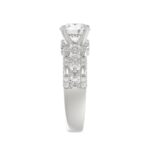 14K WHITE GOLD 1 1/3CT ROUND DIAMOND LADIES SEMI MOUNT RING(CENTER STONE MOUNT ROUND DIAMOND 2CT) - Image 6