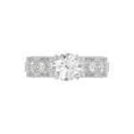 14K WHITE GOLD 1 1/3CT ROUND DIAMOND LADIES SEMI MOUNT RING(CENTER STONE MOUNT ROUND DIAMOND 2CT) - Image 7
