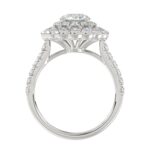 14K WHITE GOLD 1 1/4CT ROUND DIAMOND LADIES FASHION RING(CENTER STONE ROUND DIAMOND 1/2CT) - Image 4