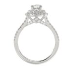 14K WHITE GOLD 1 1/4CT ROUND DIAMOND LADIES RING( CENTER STONE ROUND DIAMOND 1/2 CT) - Image 4