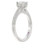 14K WHITE GOLD 1 1/4CT ROUND DIAMOND LADIES RING( CENTER STONE ROUND DIAMOND 7/8CT) - Image 2
