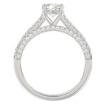 14K WHITE GOLD 1 1/4CT ROUND DIAMOND LADIES RING( CENTER STONE ROUND DIAMOND 7/8CT) - Image 4