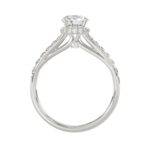 14K WHITE GOLD 1 1/4CT ROUND DIAMOND LADIES RING(CENTER STONE ROUND DIAMOND 7/8CT) - Image 4