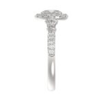 14K WHITE GOLD 1 1/4CT ROUND/BAGUETTE/OVAL DIAMOND LADIES RING(CENTER STONE OVAL DIAMOND 3/4CT) - Image 6