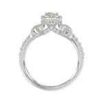 14K WHITE GOLD 1 1/4CT ROUND/MARQUISE DIAMOND LADIES RING(CENTER STONE MARQUISE DIAMOND 3/4CT) - Image 3