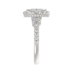 14K WHITE GOLD 1 1/4CT ROUND/MARQUISE DIAMOND LADIES RING(CENTER STONE MARQUISE DIAMOND 3/4CT) - Image 6