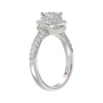 14K WHITE GOLD 1 1/4CT ROUND/OVAL DIAMOND LADIES BRIDAL SET(CENTER STONE OVAL DIAMOND 1/2CT) - Image 5