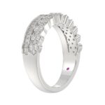 14K WHITE GOLD 1/2CT ROUND DIAMOND LADIES BAND - Image 5