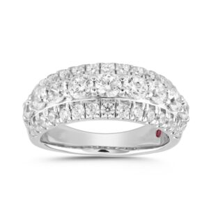 14K WHITE GOLD 1/2CT ROUND DIAMOND LADIES BAND
