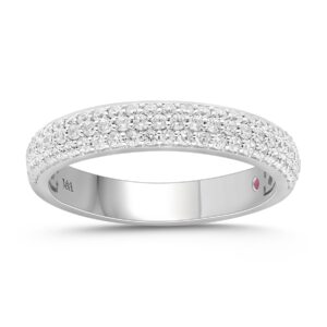 14K WHITE GOLD 1/2CT ROUND DIAMOND LADIES BAND