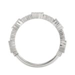 14K WHITE GOLD 1/2CT ROUND DIAMOND LADIES BAND (BLUE SAPPHIRE ROUND DIAMOND 1/3CT) - Image 2