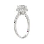 14K WHITE GOLD 1/2CT ROUND DIAMOND LADIES BRIDAL SET(CENTER STONE MOUNT ROUND DIAMOND 1CT) - Image 3