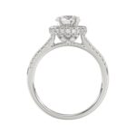 14K WHITE GOLD 1/2CT ROUND DIAMOND LADIES BRIDAL SET(CENTER STONE MOUNT ROUND DIAMOND 1CT) - Image 5