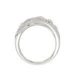 14K WHITE GOLD 1/2CT ROUND DIAMOND LADIES FASHION RING - Image 2