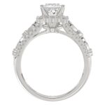 14K WHITE GOLD 1/2CT ROUND DIAMOND LADIES RING(CENTER STONE MOUNT PRINCESS DIAMOND 1CT) - Image 4