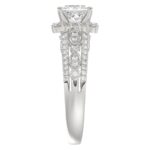 14K WHITE GOLD 1/2CT ROUND DIAMOND LADIES RING(CENTER STONE MOUNT PRINCESS DIAMOND 1CT) - Image 5